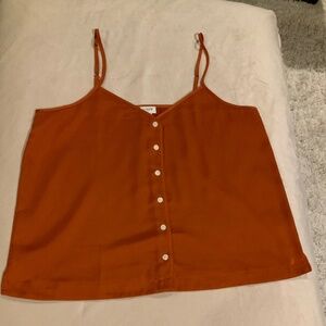 JCrew Orange L Cami Adjustable Straps Satin Classic